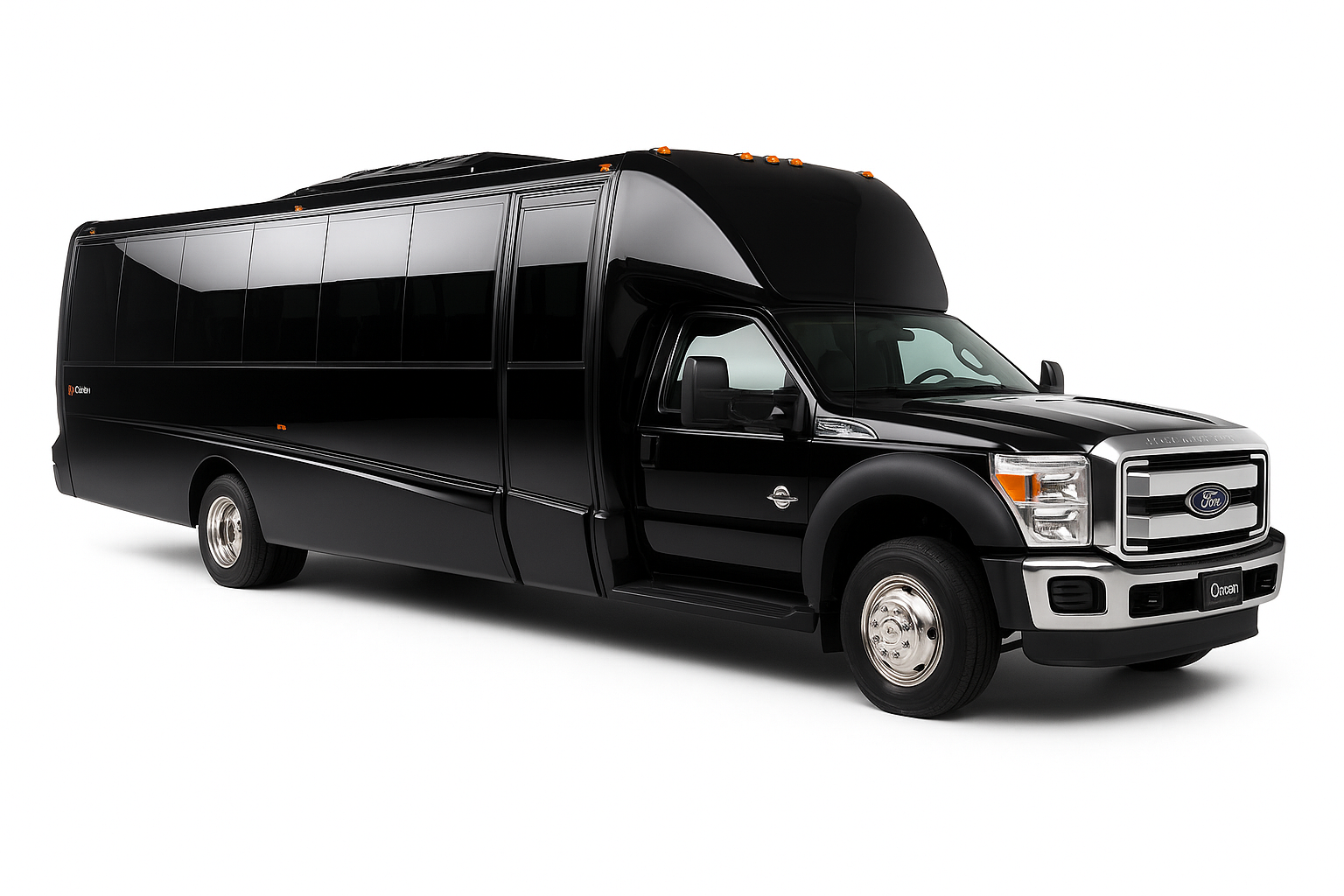 iShuttle Luxury Bus Luxury iShuttle black Luxury Shuttlee parked curbside, ready for corporate and event transportation in Shreveport, Louisiana